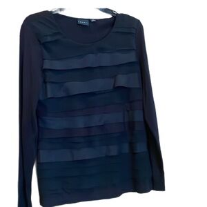 Tribal black chifon layer top size medium